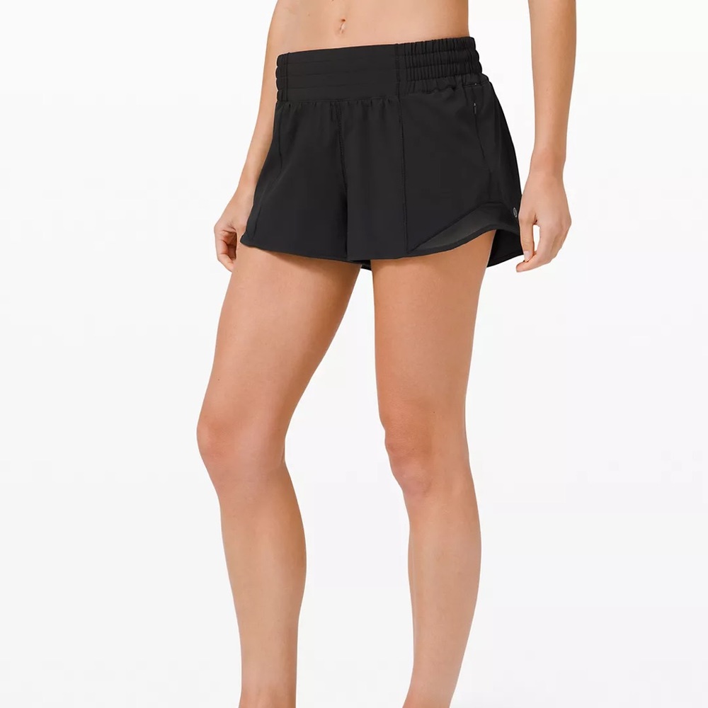 Black Lulu lemon shorts size 6